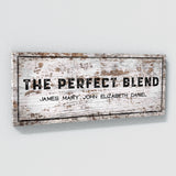 Perfect Blend Family Names Wooden Wall Art