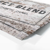 Perfect Blend Family Names Wooden Wall Art