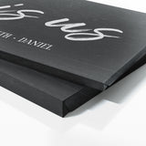 This Is Us Family Names Black Wall Art