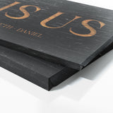 This Is Us Family Names Black Wood Wall Art