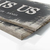 This Is Us Family Names Black Wood Wall Art