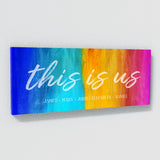 This Is Us Family Names Colorful Wall Art