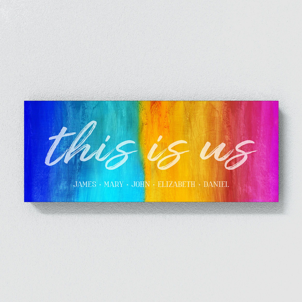 This Is Us Family Names Colorful Wall Art