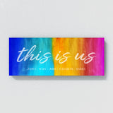 This Is Us Family Names Colorful Wall Art