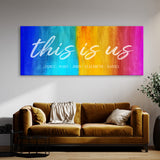 This Is Us Family Names Colorful Wall Art