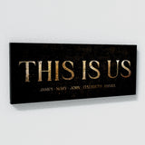This Is Us Family Names Gold Wall Art