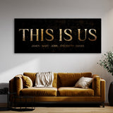 This Is Us Family Names Gold Wall Art