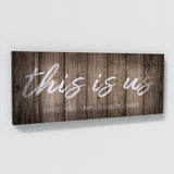 This Is Us Family Names Grey Wooden Wall Art