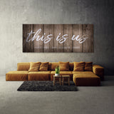 This Is Us Family Names Grey Wooden Wall Art