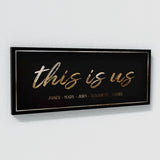 This Is Us Family Names Luxury Gold Wall Art