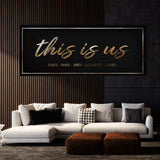 This Is Us Family Names Luxury Gold Wall Art