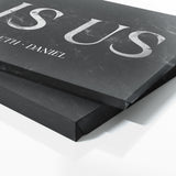 This Is Us Family Names Marble Black Wall Art