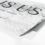 This Is Us Family Names Marble White Wall Art
