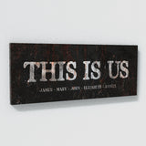 This Is Us Family Names Metal Rust Wall Art