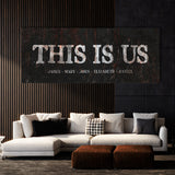 This Is Us Family Names Metal Rust Wall Art