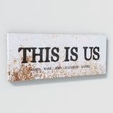 This Is Us Family Names Metal Rust Wall Art