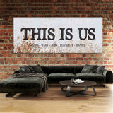 This Is Us Family Names Metal Rust Wall Art