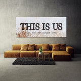 This Is Us Family Names Metal Rust Wall Art