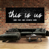 This Is Us Family Names Neon Wall Art