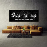 This Is Us Family Names Neon Wall Art