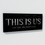 This Is Us Family Names Silver Wall Art