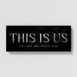 This Is Us Family Names Silver Wall Art