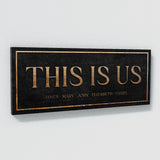 This Is Us Family Names Stone Wall Art