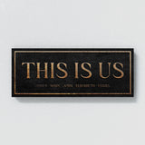 This Is Us Family Names Stone Wall Art