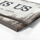 This Is Us Family Names White Wood Wall Art