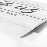 This Is Us Family Names White Wooden Wall Art