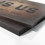 This Is Us Family Names Wooden Black Wall Art