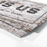 This Is Us Family Names Wooden White Wall Art