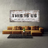 This Is Us Family Names Wooden White Wall Art