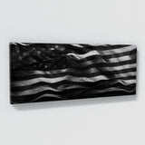 Usa Flag Black Waving Wall Art