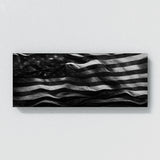 Usa Flag Black Waving Wall Art