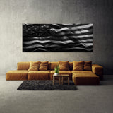 Usa Flag Black Waving Wall Art