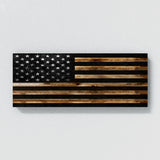 Usa Flag Black Wooden Wall Art