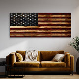 Usa Flag Wooden Wall Art