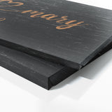 Wedding Couple Name Black Wood Wall Art