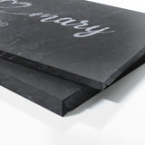 Wedding Couple Name Concrete Black Wall Art