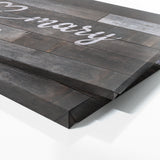 Wedding Couple Name Darker Wooden Wall Art