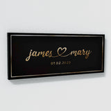 Wedding Couple Name Luxury Gold Wall Art