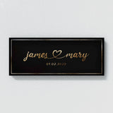 Wedding Couple Name Luxury Gold Wall Art