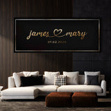 Wedding Couple Name Luxury Gold Wall Art