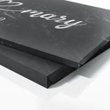 Wedding Couple Name Marble Black Wall Art