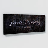 Wedding Couple Name Marble Concrete Wall Art