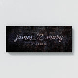 Wedding Couple Name Marble Concrete Wall Art