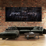 Wedding Couple Name Marble Concrete Wall Art