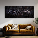 Wedding Couple Name Marble Concrete Wall Art
