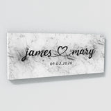Wedding Couple Name Marble White Wall Art